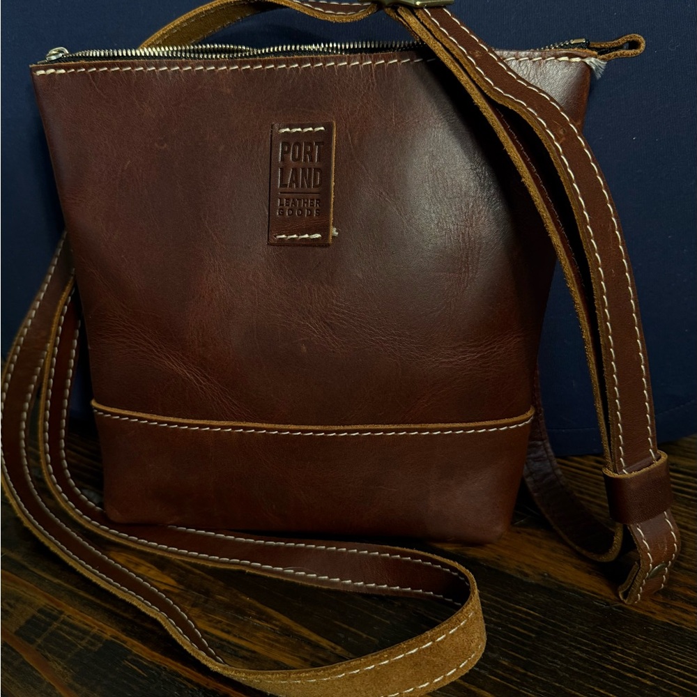 Portland Leather “Festival Bag” Crossbody Bag in Brown